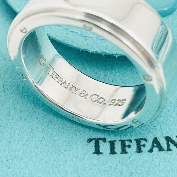Size 10 Tiffany Metropolis Ring Mens Unisex in Sterling Silver - Picture 4 of 7